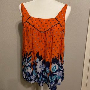 Floral Orange Maeve Top